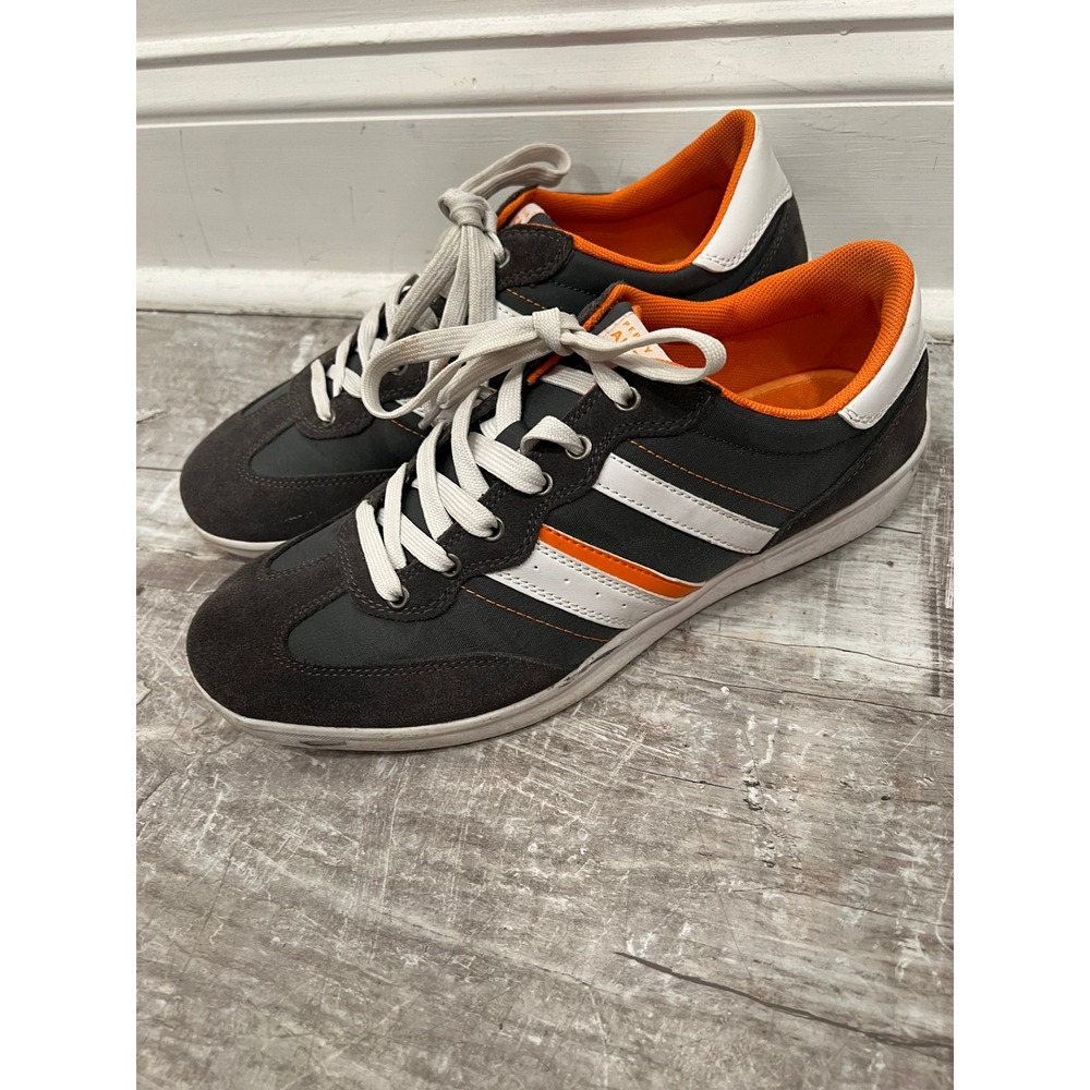 Perry Ellis America Blade Sneakers Mens 10.5 Charcoal Orange Low Top Sneakers